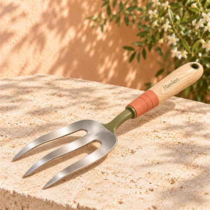 Hamlert Three-Tine Garden Hand Fork