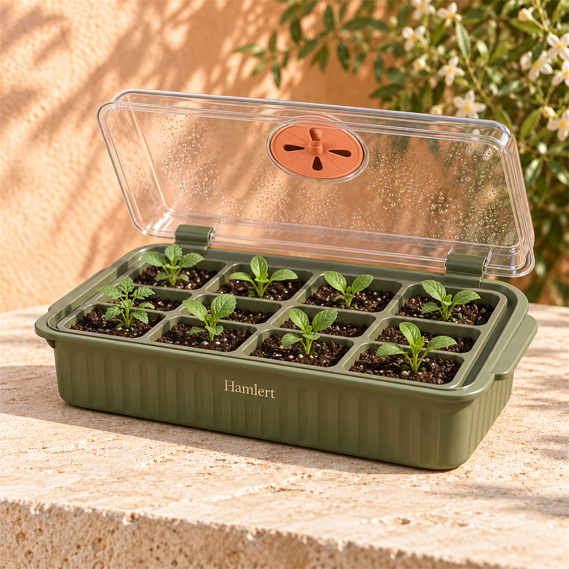 Hamlert Covered Seed Starting Tray